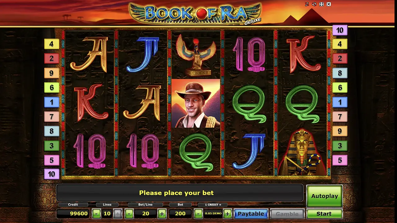 Особливості гри в слот Book of Ra