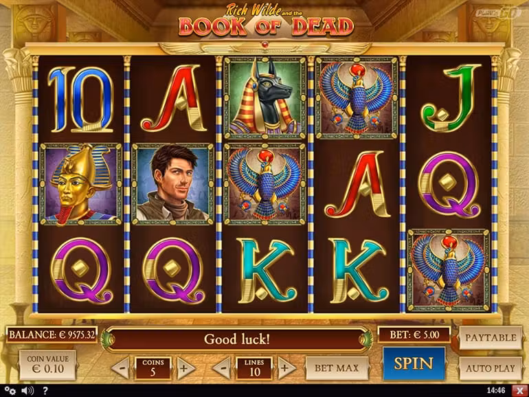 Ігровий процес у слоті Book of Dead